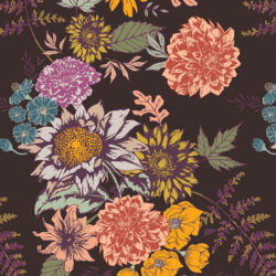 Art Gallery Fabrics - Floral Glow Cocoa ATV-87200