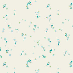 Art Gallery Fabrics - Melodic Blooms Lagoon BLC31100