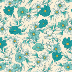 Art Gallery Fabrics - Tinted Blooms Lagoon BLC31107