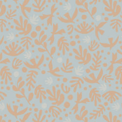 Art Gallery Fabrics - Boho Birds Glacier DUV60205