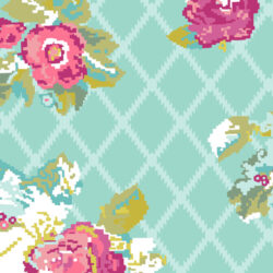 Art Gallery Fabrics - Petalbit Trellis Aqua GRI-40406