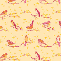 Art Gallery Fabrics - The Dawn Chorus Sunset MRG55302