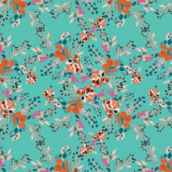 Art Gallery Fabrics - Episodic Blooms Aqua VRT-21804