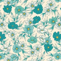 Alternative view of Art Gallery Fabrics - Tinted Blooms Lagoon BLC31107