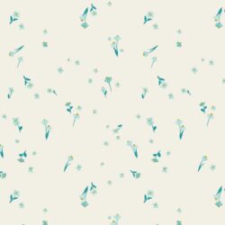Alternative view of Art Gallery Fabrics - Melodic Blooms Lagoon BLC31100