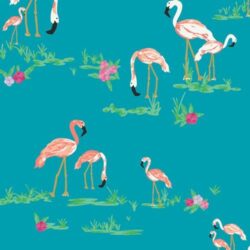 Alternative view of Art Gallery Fabrics - Flamingo Field Marina WPA-64502
