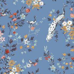 Alternative view of Art Gallery Fabrics - Afreschi Uffizi Ceruleo FLR43502