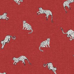 Alternative view of Art Gallery Fabrics - Wandering Leopards Ruby BSC-39908