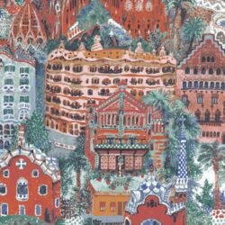 Alternative view of Art Gallery Fabrics - Barcelona Landmarks BRC-88209