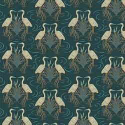 Alternative view of Art Gallery Fabrics - Egret Dance Twilight STW-46608