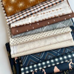 Curated Bundle Navy Brown Woodland 12 Quilt Fabric Neutral Colors Curated Fat Quarter Bundle Quarters Art Gallery Fabrics Quilting Bundle