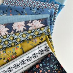 Denim Blue Gold Color Quilt Bundle Art Gallery Fabrics AGF Fat Quarter / Half Yard/Yard Bundle