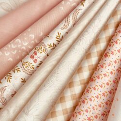 Curated Bundle Soft Pink Blush Pastel Beige Color Quilt Fabrics Art Gallery Fabrics AGF Baby Gift Fat Quarter Bundle FQ9101
