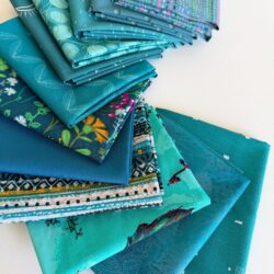 Curated Fat Quarter Bundle 12 Fat Quarters Teal Blue Art Gallery Fabrics AGF Quilting Bundle Half Yard Bundle